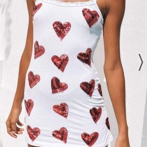 Sequin hearts dress